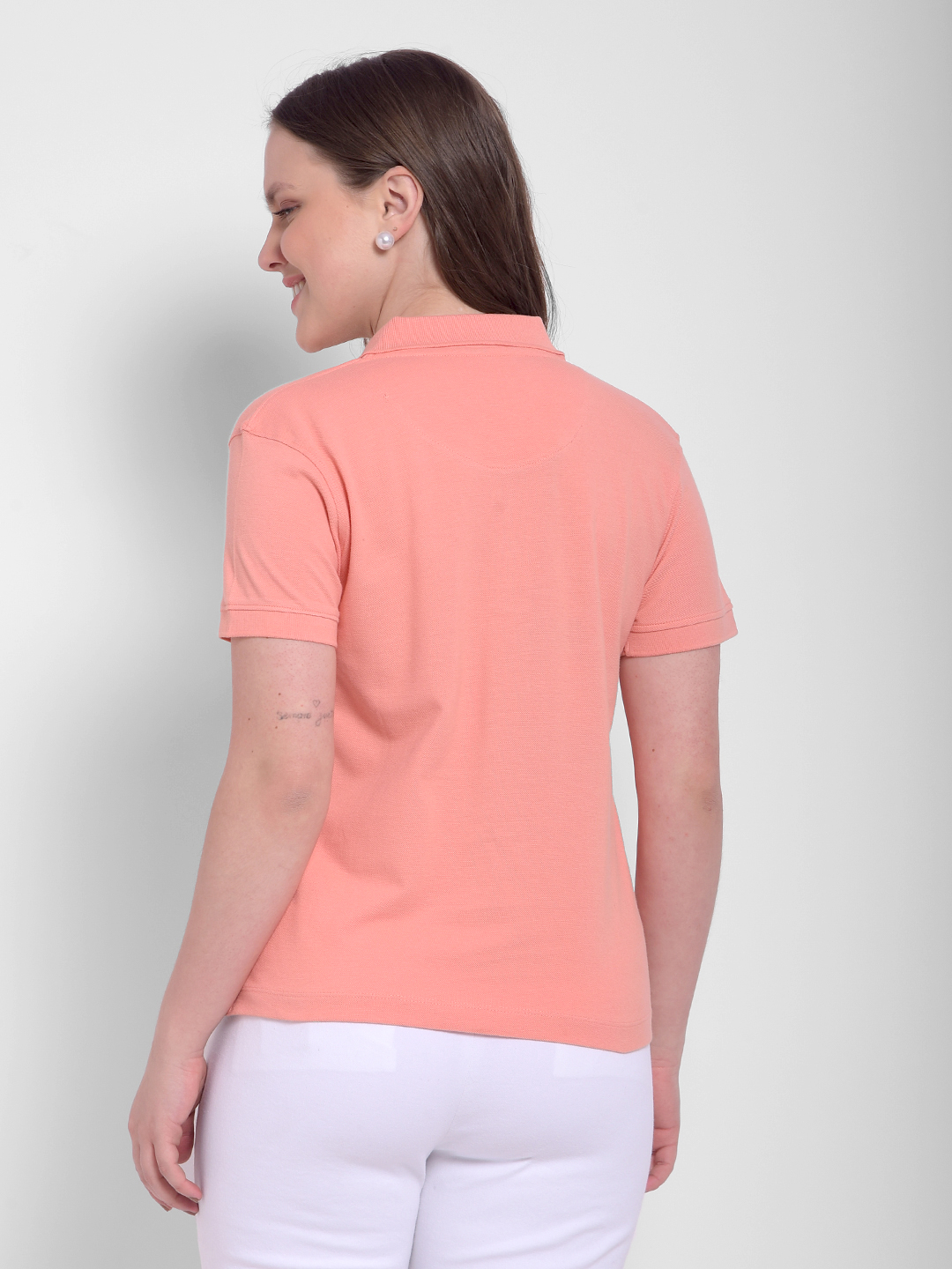 Numero Uno Women Solid Pink Regular Fit T-Shirt